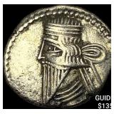 Parthian Empire 247-224 AD Silver Drachm NEARLY U