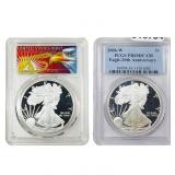 [2 Coins] 2006-2019 Silver Eagle PCGS PR69-70 DCAM