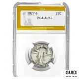 1927-S Standing Liberty Quarter PGA AU55