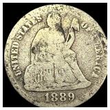 1889 Silver Seated Liberty Dime NICELY CIRCULATED