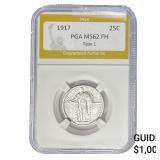 1917 Standing Liberty Quarter PGA MS62 FH Type 1