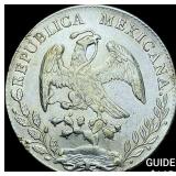 1896Mo AM Mexico Silver 8 Reales Cap and Rays UNCI