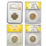 [4 Coins] 1913-1937 Buffalo Nickel ANACS/NGC VG/VF