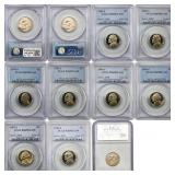 1982-2005 Various 5C Coins PCGS/NGC PR/MS68-69