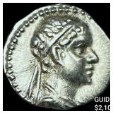 Bactria Eukratides I 170-145 BC Silver Obol CHOIC