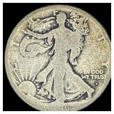 1919-D Silver Walking Liberty Half Dollar NICELY C