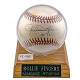 Rollie Fingers Signed Baseball w/ Cert