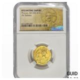 Byzantine Phocas, AD 602-610 Gold Solidus NGC