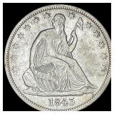 1843-O Silver Half Dollar CLOSELY UNCIRCULATED