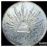 1893Go RS Mexico Silver 8 Reales CHOICE AU