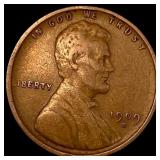 1909-S Lincoln Wheat Cent LIGHTLY CIRCULATED