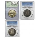 [3 Coins] 1831-1946 Various U.S. Coins PCGS F/VG/M
