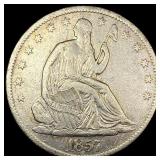 1857-O Silver Half Dollar NEARLY UNCIRCULATED