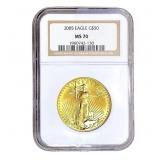 2005 1oz $50 Gold Eagle NGC MS70