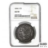 1896-S Morgan Silver Dollar NGC AU50