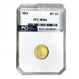 1911 $2.50 Gold Quarter Eagle PCI MS64