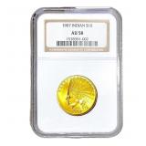 1907 $10 Gold Eagle NGC AU58