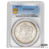 1889-S Morgan Silver Dollar PCGS MS63
