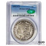 1892-CC CAC Morgan Silver Dollar PCGS VF25