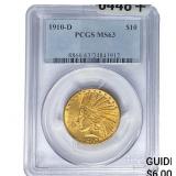 1910-D $10 Gold Eagle PCGS MS63