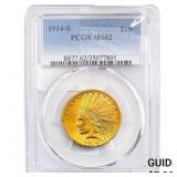 1914-S $10 Gold Eagle PCGS MS62