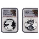 [2 Coins]2012-S Silver Eagle NGC PF69