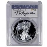 1999-P Silver Eagle PCGS PR70 DCAM Thomas D Rogers