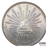 1908Mo AM Mexico Silver Peso CHOICE AU
