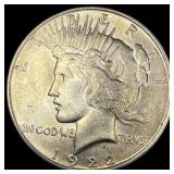 1922 Silver Peace Dollar CHOICE AU