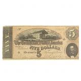 1864 $5 Confederate States of America 8