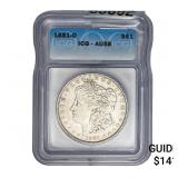 1881-O Morgan Silver Dollar ICG AU58