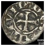 1100s-1300s French Feudal Silver Denier-Archbishop