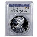 1999-P Silver Eagle PCGS PR70 DCAM Thomas D Rogers