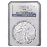 2015 Silver Eagle NGC MS69