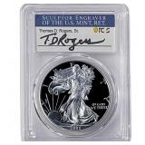 1999-P Silver Eagle PCGS PR70 DCAM Thomas D Rogers