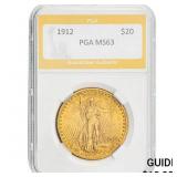 1912 $20 Saint-Gaudens PGA MS63  MS63