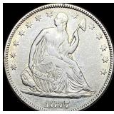 1877 Seated Liberty Half Dollar CLOSELY UNCIRCULA