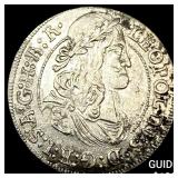 1655-1705 Hungary Leopold Silver 3 Kreuzer CLOSELY