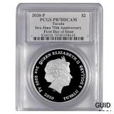 2020-P Tuvalu 2OZ SIlver $2 Iwo Jima 75th Anniv.