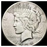 1928 Silver Peace Dollar LIGHTLY CIRCULATED