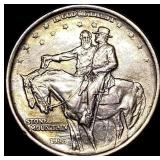 1925 Silver Stone Mountain Half Dollar NEARLY UNCI
