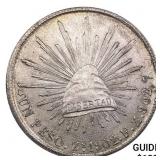 1902Zs FZ Mexico Silver Peso CHOICE AU