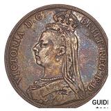 1889 Great Britain Crown .8409oz ASW NEARLY UNCIRC