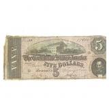 1864 $5 Confederate States America Richmond