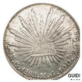 1882Ca MG Mexico Silver 8 Reales CLOSELY UNCIRCULA
