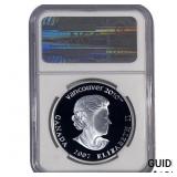 2007 Canada .826OZ SIlver $25-Olympics NGC PF69 UC