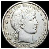 1907-O Silver Barber Half Dollar  ABOUT UNCIRCULA