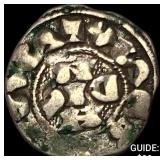 1100-1250s France Silver Denier NEARLY UNCIRCULATE