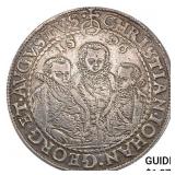 1596 Saxony Silver Thaler-Three Brothers CLOSELY U