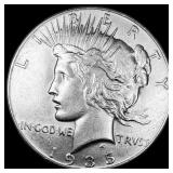 1935 Silver Peace Dollar CHOICE AU